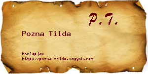 Pozna Tilda névjegykártya